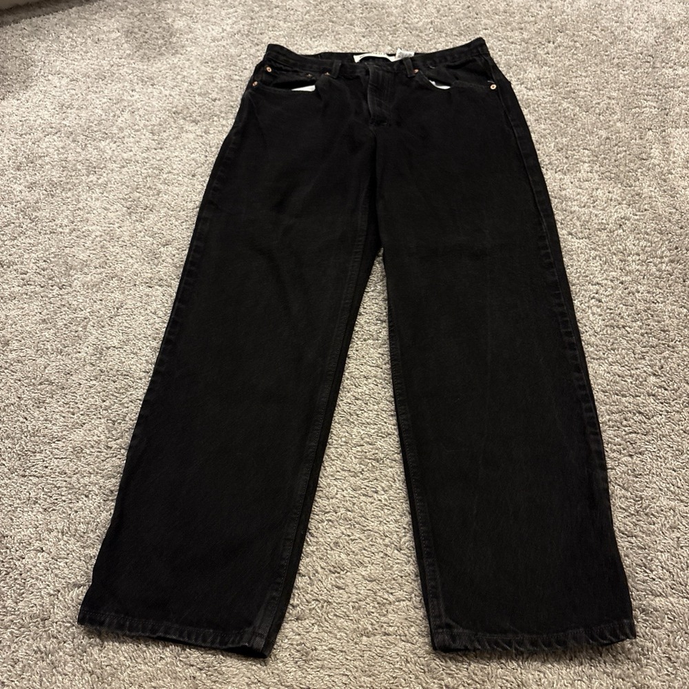 VTG Levis 550 Jeans Mens 34x30 Black Relaxed Fit Y2K Straight Leg Denim Cotton